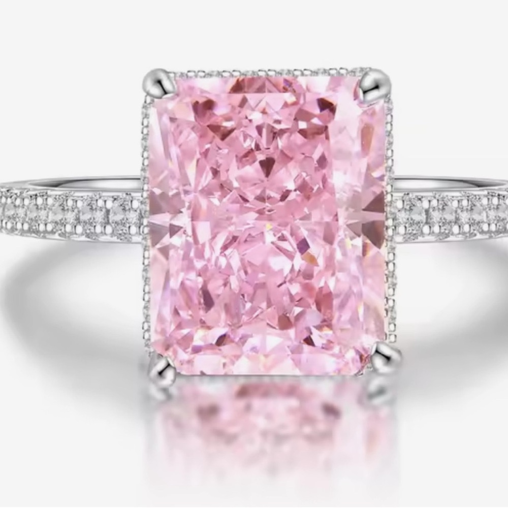 18k 3ct Pink Sapphire Ring - Picture 2 of 12